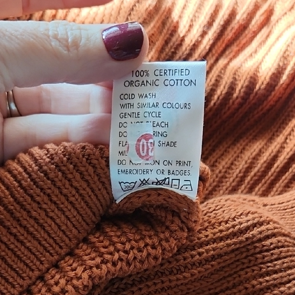Able Marlene Gingerbread Button-Up Cardigan, Size XL - Picture 4 of 5